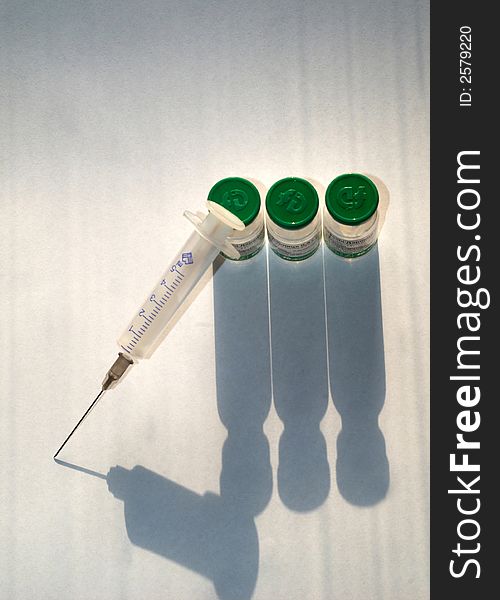 An image with syringe for injections