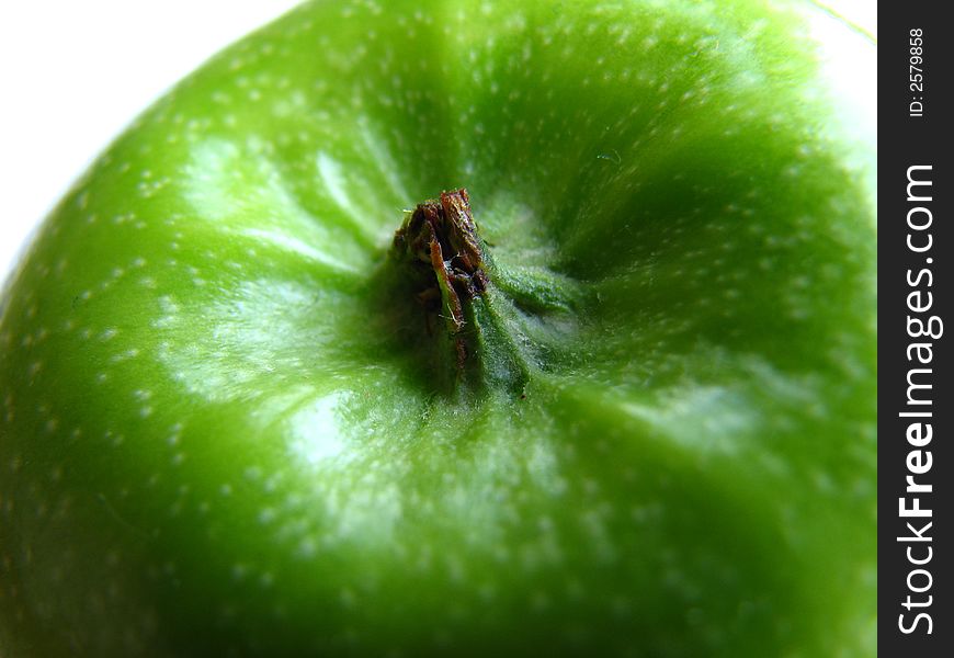 Green apple on isolated background
