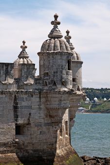 Fragment Of Belem Tower In Lisbon, Portugal Stock Image Fragment Of Belem Tower In Lisbon, Portugal Stock Image