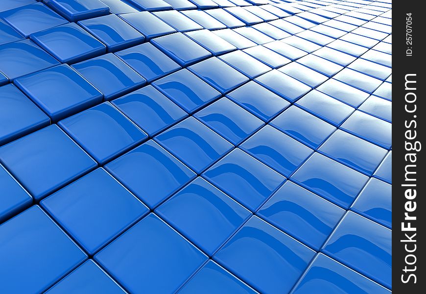 Abstract blue wavy background, tiles