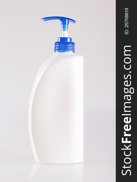 Plastic bottle  on white.