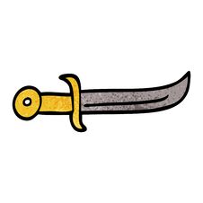 Cartoon Doodle Curved Dagger Stock Images Cartoon Doodle Curved Dagger Stock Images