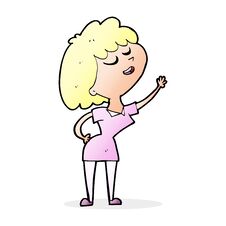 Cartoon Happy Woman About To Speak Stock Images Cartoon Happy Woman About To Speak Stock Images