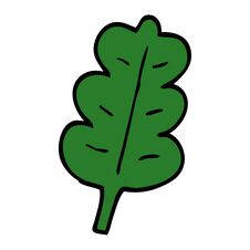 Free Cartoon Doodle Oak Leaf Royalty Free Stock Photos - 257006028