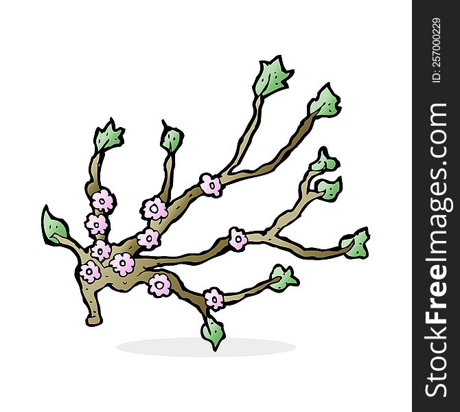 Cartoon Flowering Branch