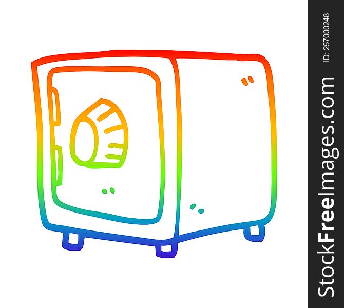 Rainbow Gradient Line Drawing Cartoon Safe