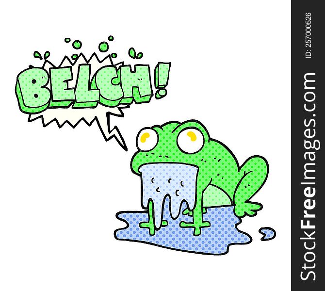 Comic Book Speech Bubble Cartoon Gross Little Frog