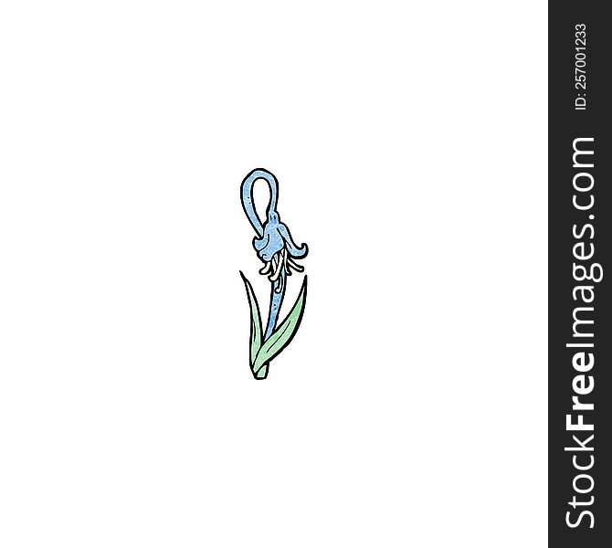 blue flower cartoon