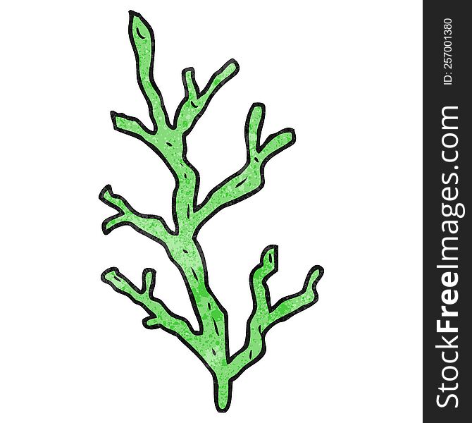 freehand textured cartoon seaweed