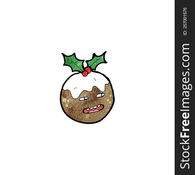Christmas Pudding Cartoon Character