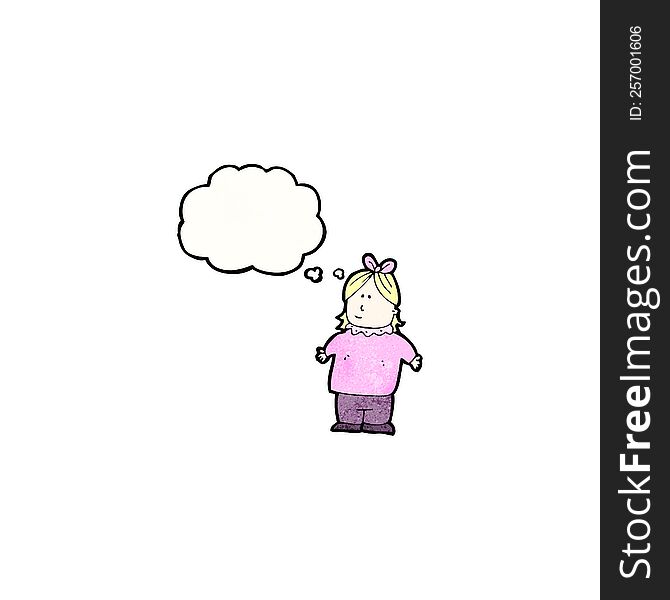 fat woman with thought bubble cartoon