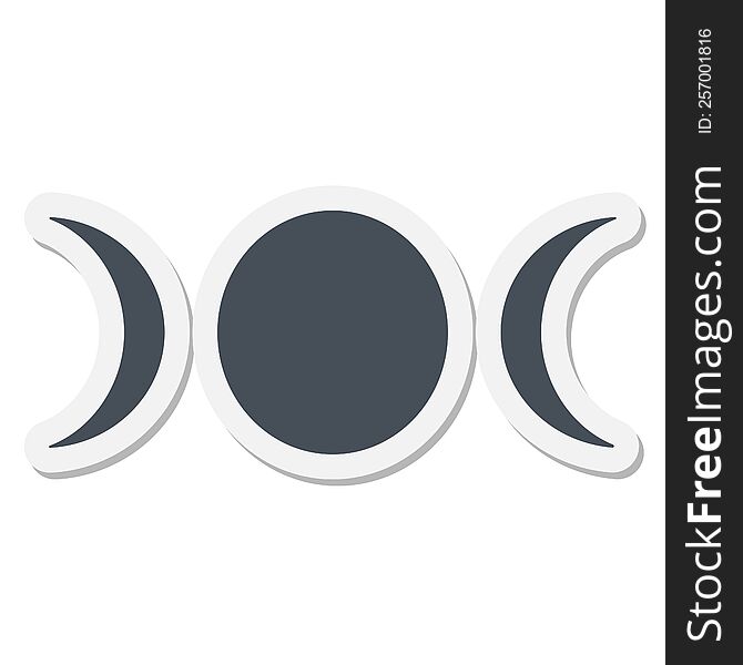 moon phase symbol sticker