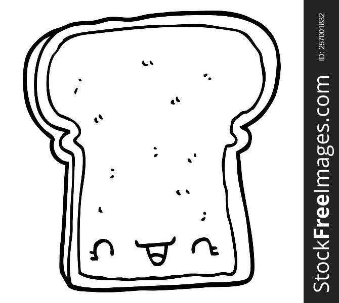 cute cartoon slice of bread