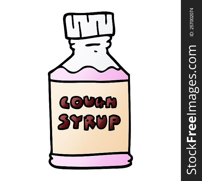 cartoon doodle cough syrup