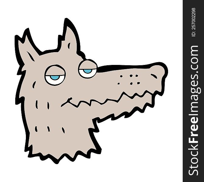 Cartoon Wolf Head