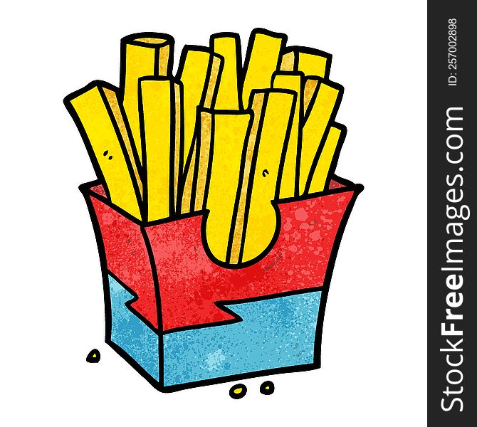 cartoon junk food fries. cartoon junk food fries