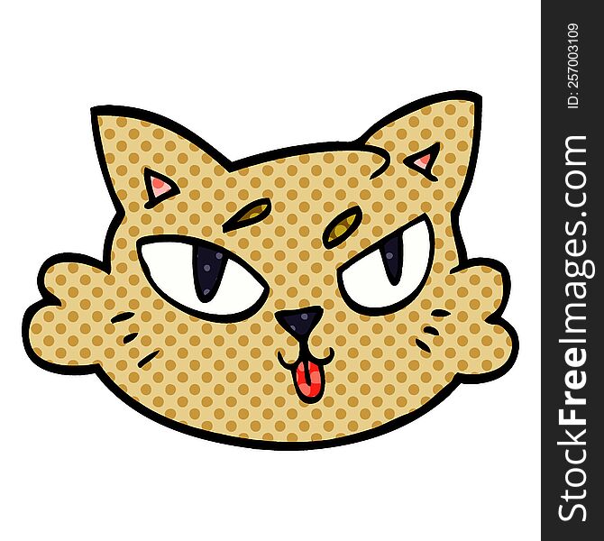 cartoon doodle of a cats face