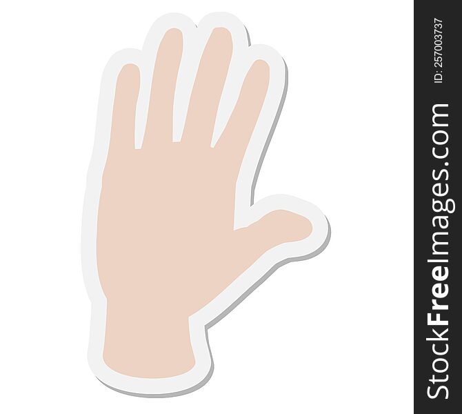 waving hand sticker