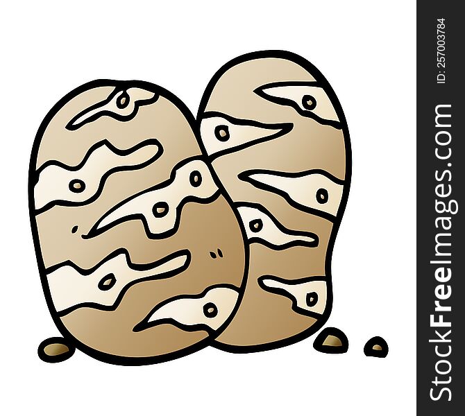 vector gradient illustration cartoon potatoes