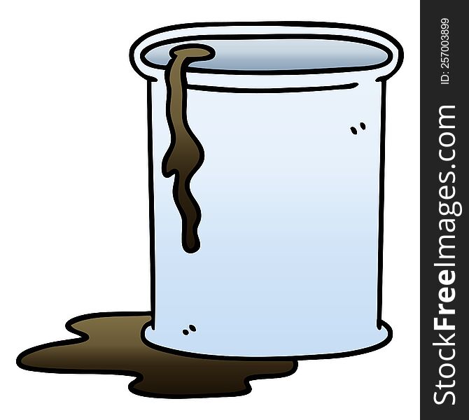 gradient shaded quirky cartoon barrel of oil. gradient shaded quirky cartoon barrel of oil