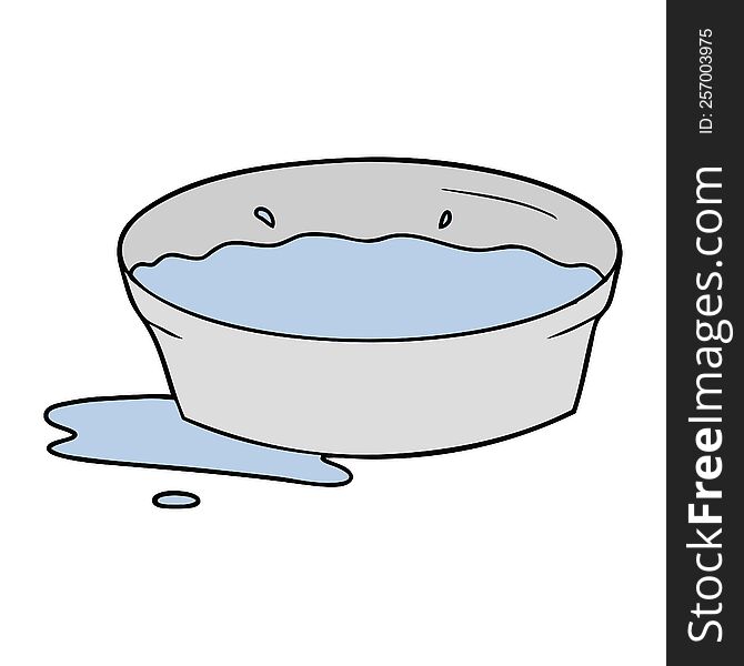 cartoon dog water bowl. cartoon dog water bowl