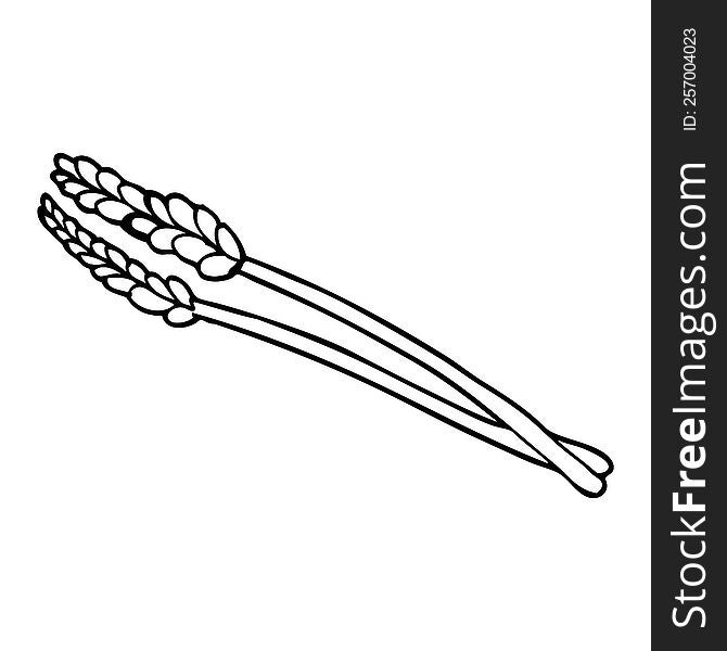 line drawing cartoon wheat