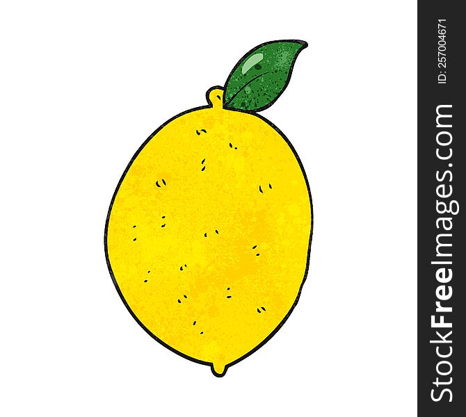 Textured Cartoon Lemon