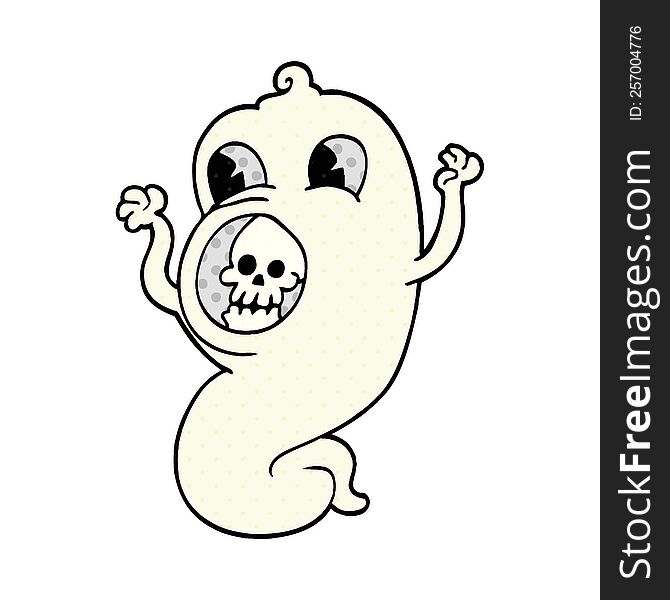 spooky cartoon doodle ghost