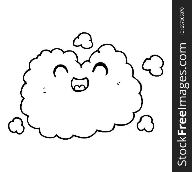 Cartoon Happy Smoke Cloud