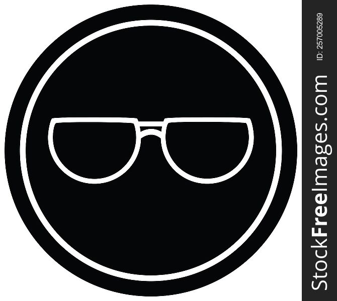 spectacles graphic vector illustration circular symbol. spectacles graphic vector illustration circular symbol