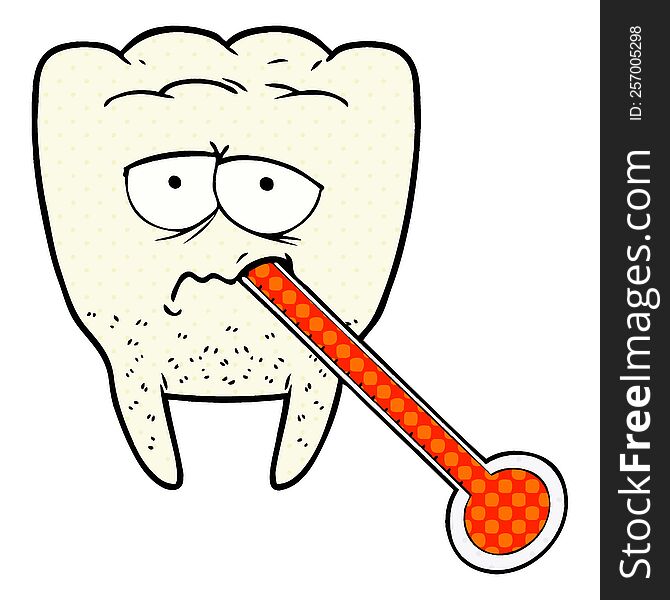 cartoon unhealthy tooth. cartoon unhealthy tooth