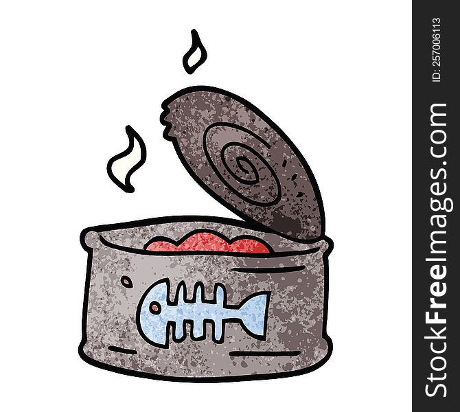 cartoon doodle tin of tuna