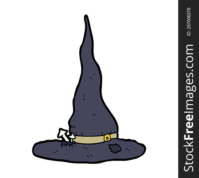 Cartoon Spooky Witches Hat