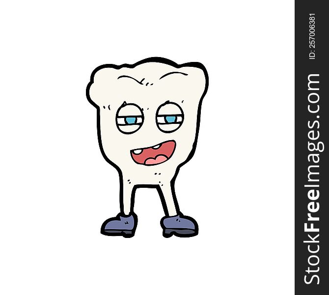 cartoon funny tooth character