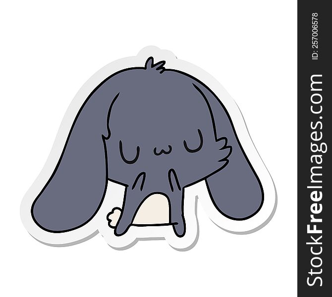 Sticker Cartoon Kawaii Cute Furry Bunny