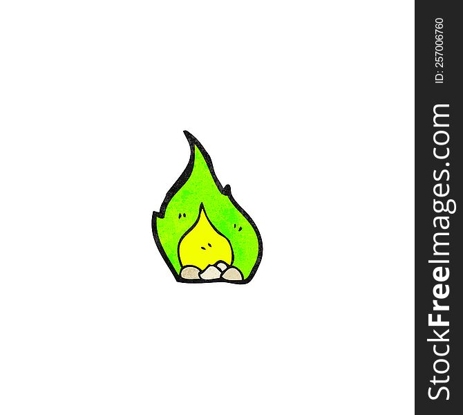 Cartoon Green Flame