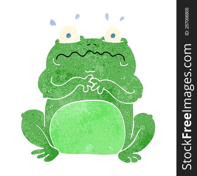 Retro Cartoon Funny Frog