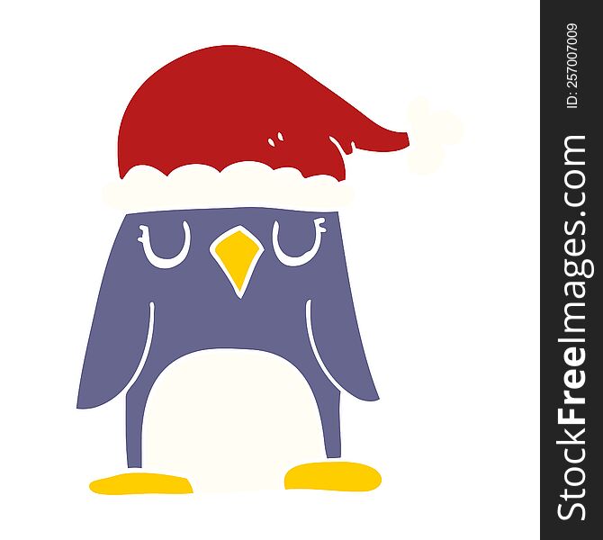 Cartoon Doodle Christmas Penguin