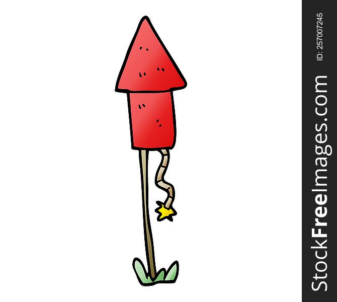Cartoon Doodle Rocket