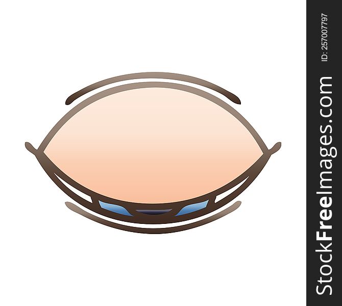 gradient shaded cartoon of a sleeping eye