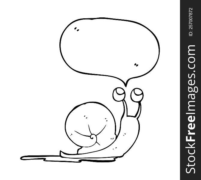 Speech Bubble Cartoon Snail