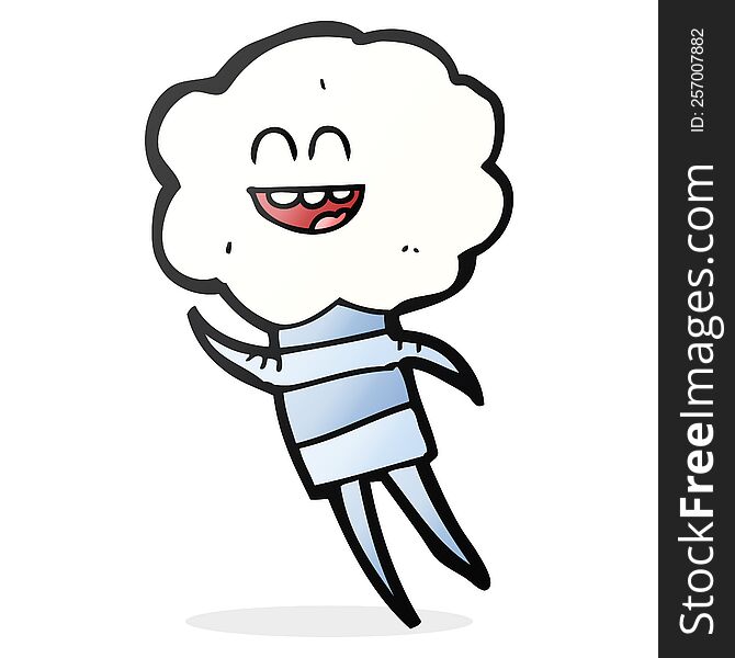 Cartoon Cute Cloud Head Creature