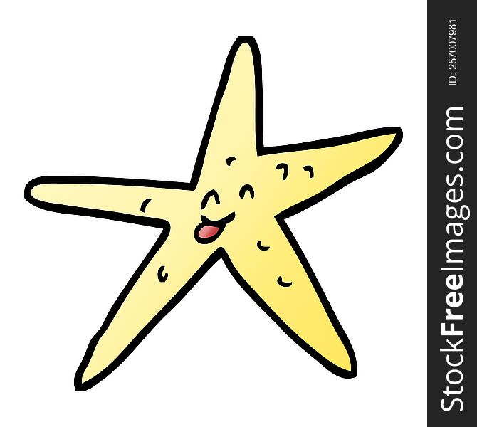 Cartoon Doodle Star Fish