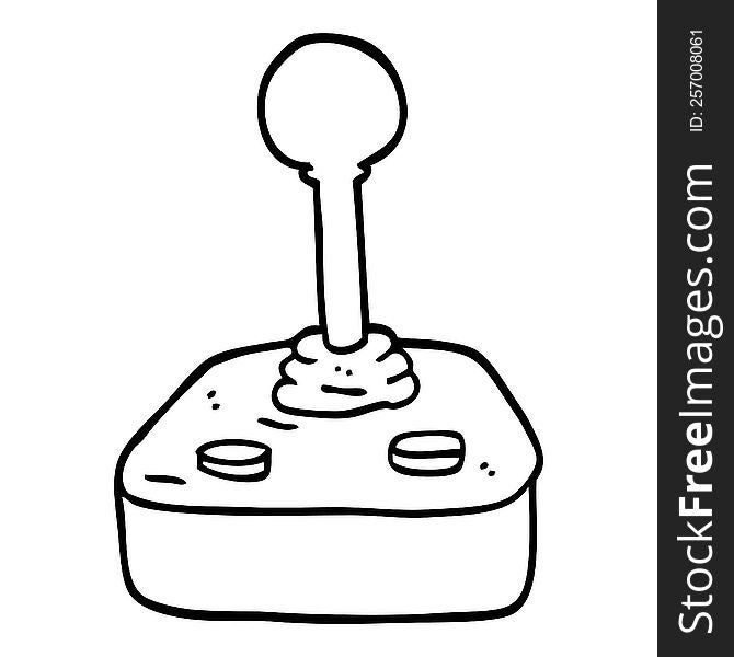 Black And White Cartoon Joystick