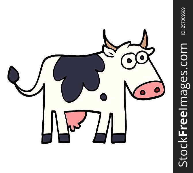 Cartoon Doodle Farm Cow