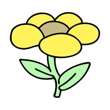 Free Cartoon Flower Growing Royalty Free Stock Photography - 257019677