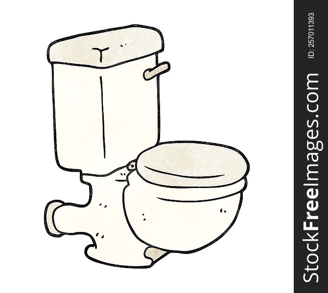 freehand textured cartoon toilet