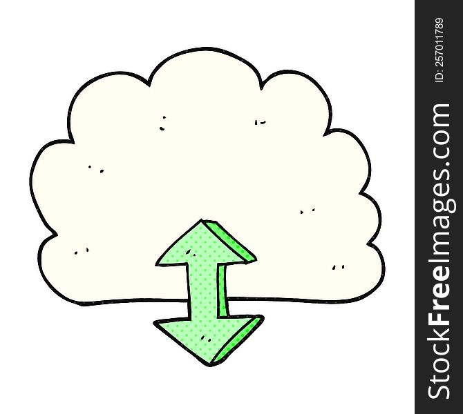 freehand drawn cartoon digital cloud