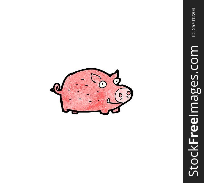 cartoon pink pig