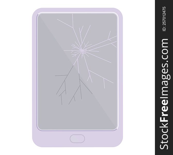 broken electronic tablet vector icon